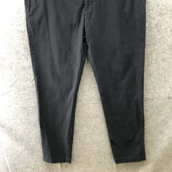 Banana Republic Lived In Slim Fit Chino Pant Mens 34x30 Black Stretch Flat Front - Picture 4 of 11